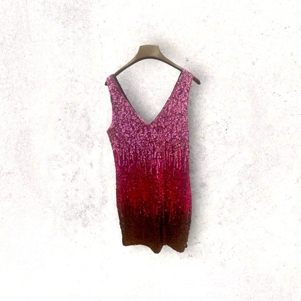 Pink/burgundy sleeveless dress. Only worn once. Size XL
